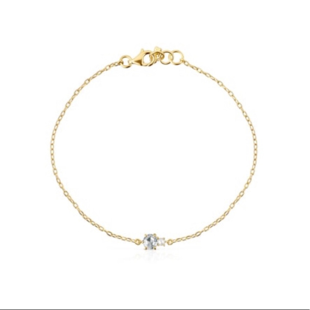 Mini Ivette Bracelet | 18k Gold with Topaz & Pearl